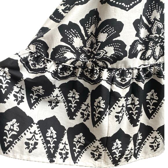 NEW CHICO’S Puff Sleeve Tiered Maxi Dress SZ 16 Pockets Poplin Floral Boho Beach - Picture 5 of 11